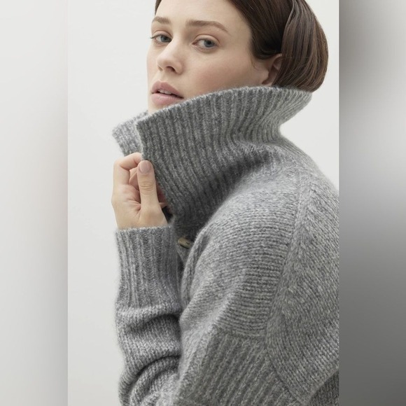 Naked Cashmere Brinkley‎ Button-Up Silk Cardigan Cloudy Grey Small New With Tags - Picture 3 of 8